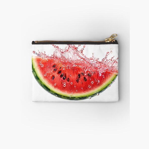 Item preview, Fresh Watermelon Slice Water Splash Art designed and sold by FlatInkStudio.