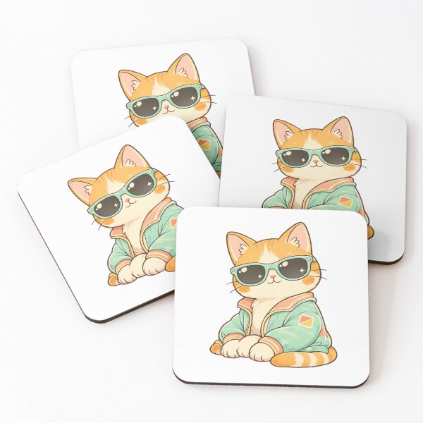 Item preview, Gato Kawaii Retro Genial designed and sold by NeoSakura.