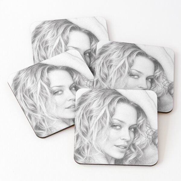 Item preview, Vintage Pop Icon Black and White Pencil Portrait | Realistic Graphite Sketch Art Print designed and sold by Leon Woods Pencil Art.