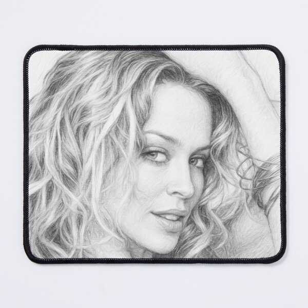 Item preview, Vintage Pop Icon Black and White Pencil Portrait | Realistic Graphite Sketch Art Print designed and sold by Leon Woods Pencil Art.