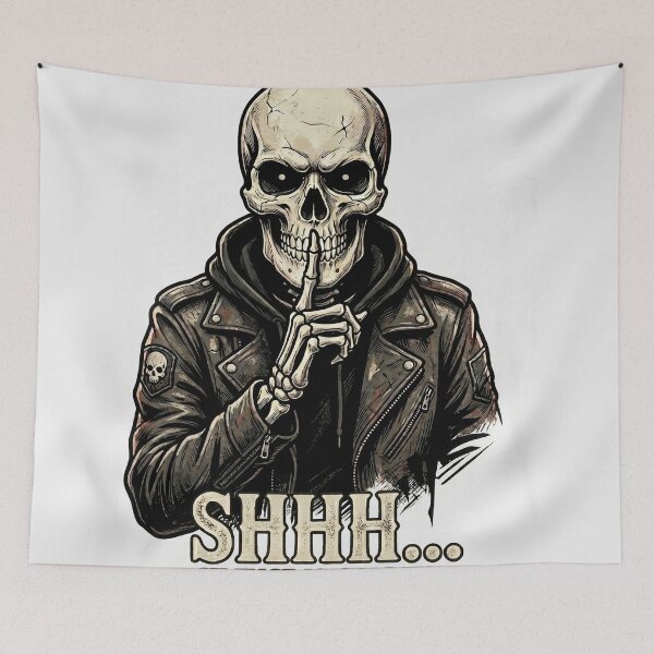 Item preview, Skeleton “Shhh” Streetwear Graphic designed and sold by BigBoyFunky.