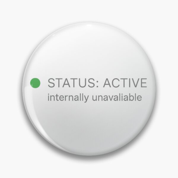 Item preview, Status Active Dead Inside Funny Remote Work Satire designed and sold by PixelPublishing.