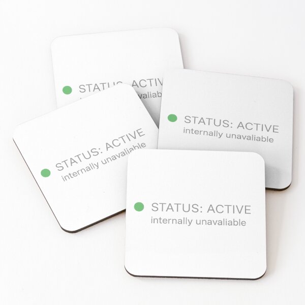 Item preview, Status Active Dead Inside Funny Remote Work Satire designed and sold by PixelPublishing.