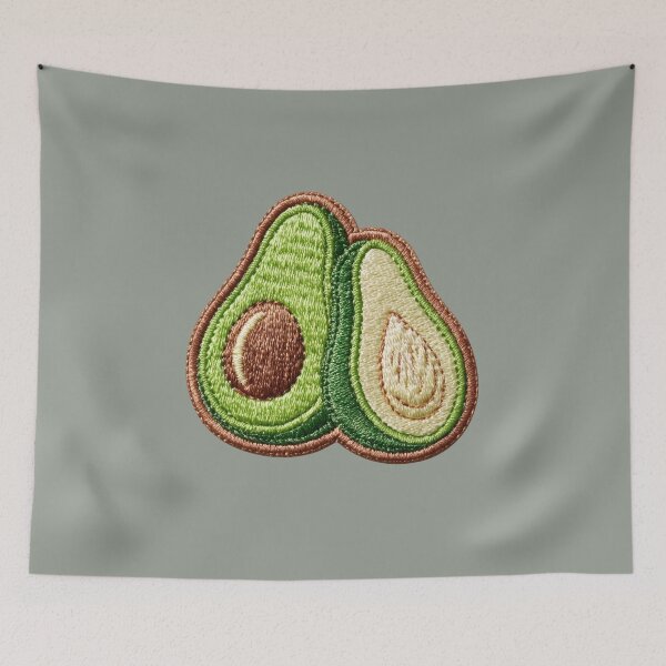 Item preview, Embroidered Avocado Patch Art designed and sold by MegaNovaArt.