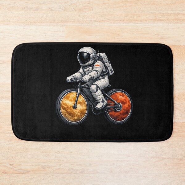 Item preview, Astronaut Riding Space Bicycle with Venus and Mars Wheels designed and sold by builtforyou.