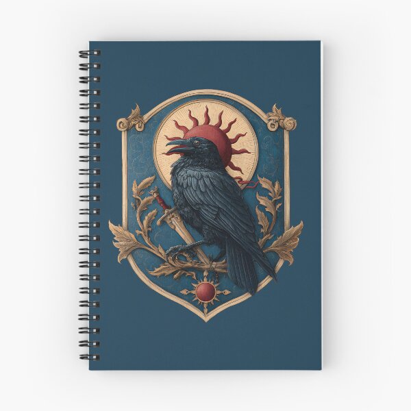 Item preview, Medieval Sun Sword Black Ancient Raven Glod Blue Emblem designed and sold by GrinGalore.