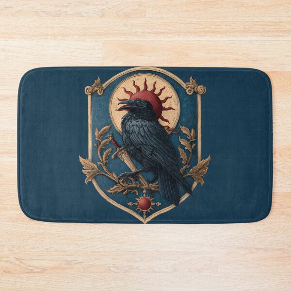 Item preview, Medieval Sun Sword Black Ancient Raven Glod Blue Emblem designed and sold by GrinGalore.