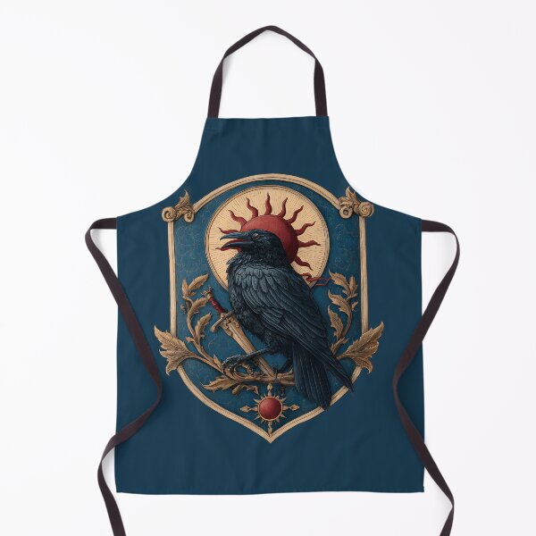 Item preview, Medieval Sun Sword Black Ancient Raven Glod Blue Emblem designed and sold by GrinGalore.