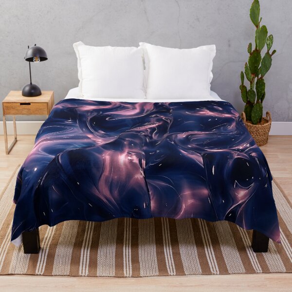 Item preview, Ethereal Liquid Fusion – Pink & Blue Nebula Abstract designed and sold by dahliyagh.