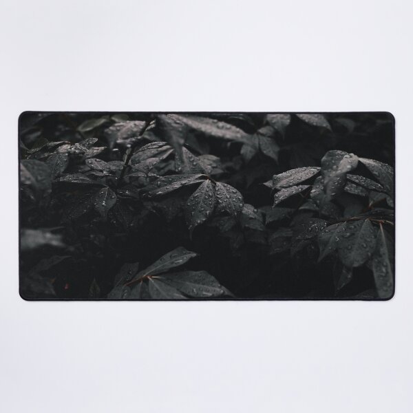 Item preview, Dark Moody Rain Leaves Nature Photography Aesthetic Gaming Vibe designed and sold by MatDeskBlue.