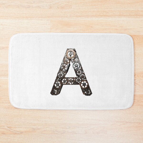 Item preview, A Letter Gear Design | Industrial Alphabet Art | Mechanical Monogram Graphic designed and sold by Baby Adee Collective.