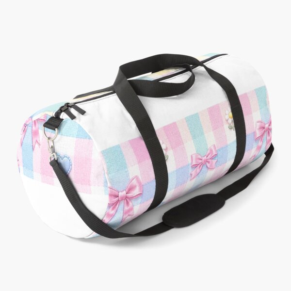 Item preview, Coquette Gingham Bow Pattern | Pastel Cottagecore Hearts & Daisies designed and sold by astersgraphics.