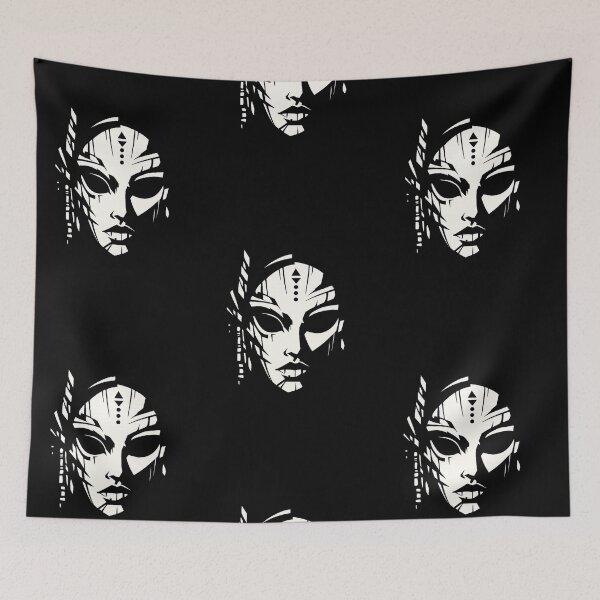 Item preview, Tribal Mask Face Art - Abstract Warrior Mask Graphic designed and sold by JonelCrafts.