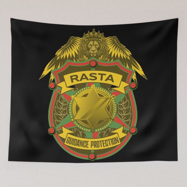 Item preview, Rasta Jah Army Badge Guidance Protection designed and sold by rastaseed.