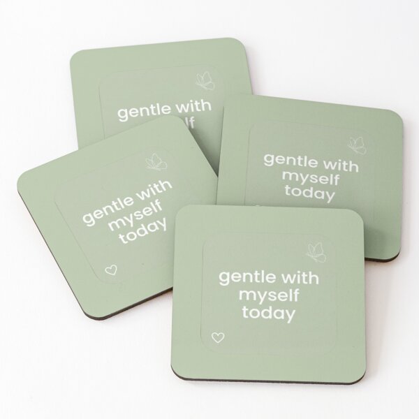 Item preview, Gentle With Myself Today – Self Love Mindfulness Typography Design designed and sold by CosmicQuietStudio.
