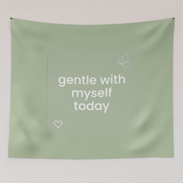 Item preview, Gentle With Myself Today – Self Love Mindfulness Typography Design designed and sold by CosmicQuietLab.