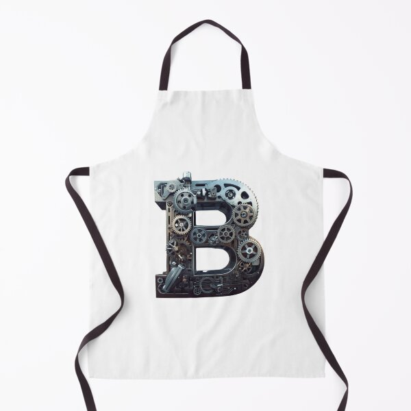 Item preview, B Letter Gear Design | Mechanical Alphabet Artwork | Engineering Monogram designed and sold by Baby Adee Collective.