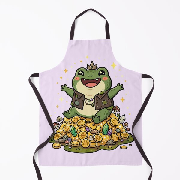 Item preview, Cute Frog King Sitting on Gold Coins – Whimsical Fantasy Sticker designed and sold by asadstudio88.