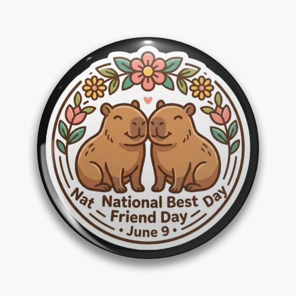 Item preview, Capybara Best Friend Day – Cute Capybara Friendship Illustration June 9 designed and sold by MartBook.