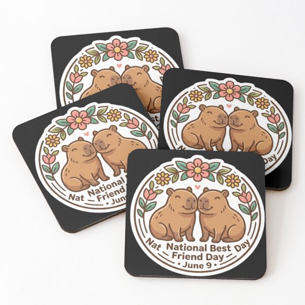 Item preview, Capybara Best Friend Day – Cute Capybara Friendship Illustration June 9 designed and sold by MartBook.