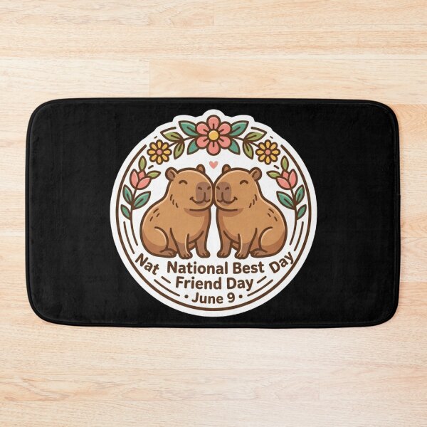 Item preview, Capybara Best Friend Day – Cute Capybara Friendship Illustration June 9 designed and sold by MartBook.