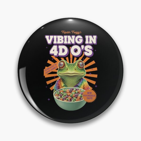 Item preview, Vibing In 4D Os Tripster Froggys Rave Trippy designed and sold by LuminOrb.
