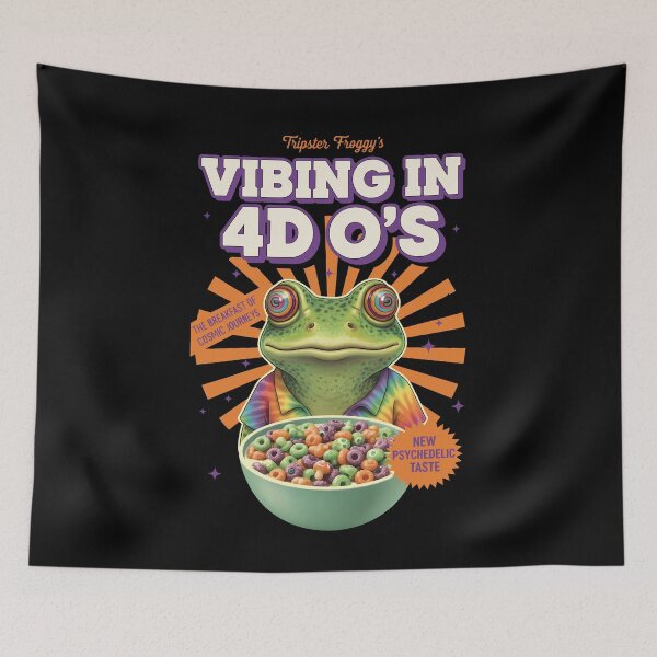 Item preview, Vibing In 4D Os Tripster Froggys Rave Trippy designed and sold by LuminOrb.