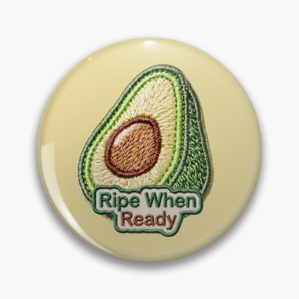 Item preview, Ripe When Ready Avocado Embroidery Patch designed and sold by MegaNovaArt.