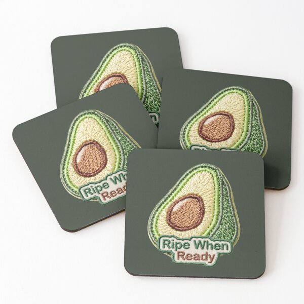 Item preview, Ripe When Ready Avocado Embroidery Patch designed and sold by MegaNovaArt.