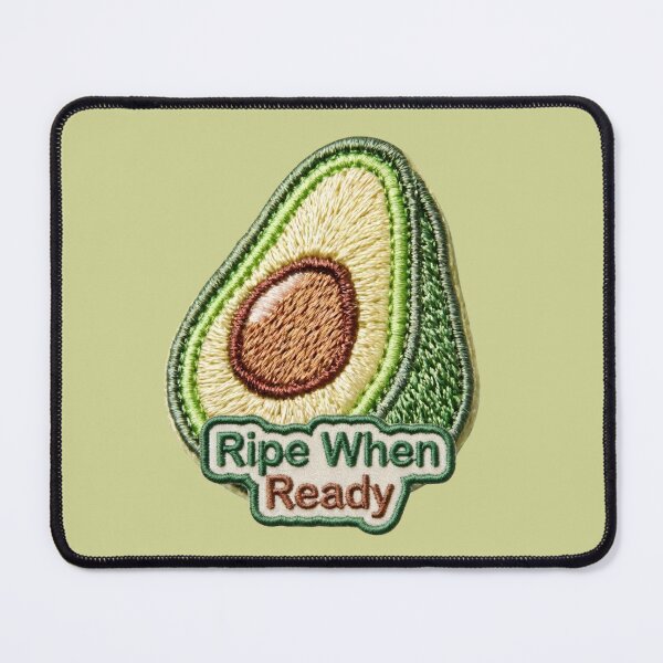 Item preview, Ripe When Ready Avocado Embroidery Patch designed and sold by MegaNovaArt.