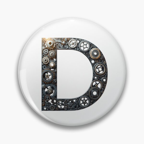 Item preview, D Letter Gear Design | Mechanical Initial Artwork | Industrial Engineering Graphic designed and sold by Baby Adee Collective.