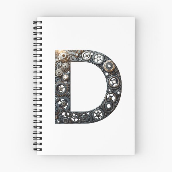 Item preview, D Letter Gear Design | Mechanical Initial Artwork | Industrial Engineering Graphic designed and sold by Baby Adee Collective.