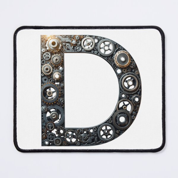 Item preview, D Letter Gear Design | Mechanical Initial Artwork | Industrial Engineering Graphic designed and sold by Baby Adee Collective.