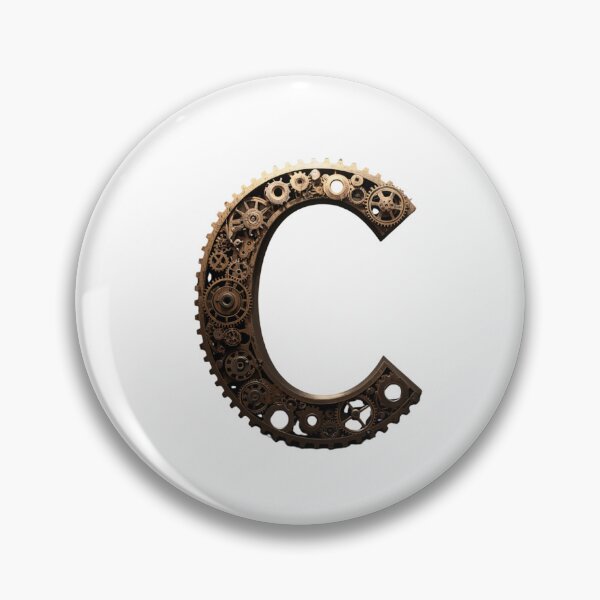 Item preview, C Letter Gear Design | Industrial Mechanical Monogram | Engineering Art designed and sold by Baby Adee Collective.