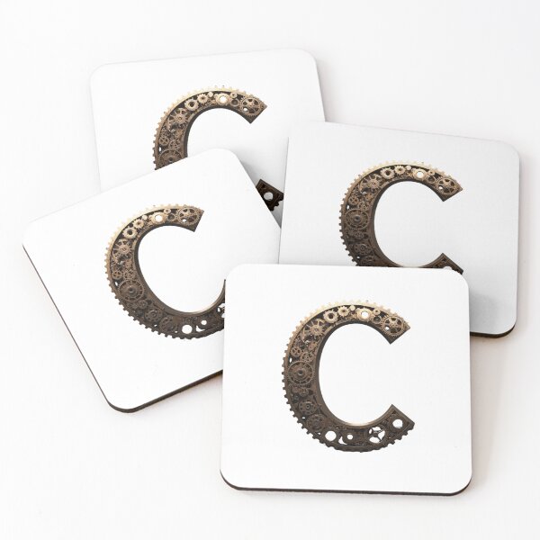 Item preview, C Letter Gear Design | Industrial Mechanical Monogram | Engineering Art designed and sold by Baby Adee Collective.