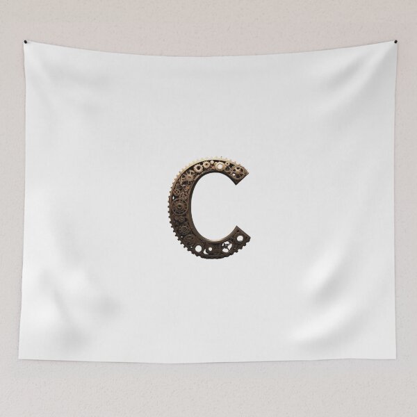 Item preview, C Letter Gear Design | Industrial Mechanical Monogram | Engineering Art designed and sold by Baby Adee Collective.