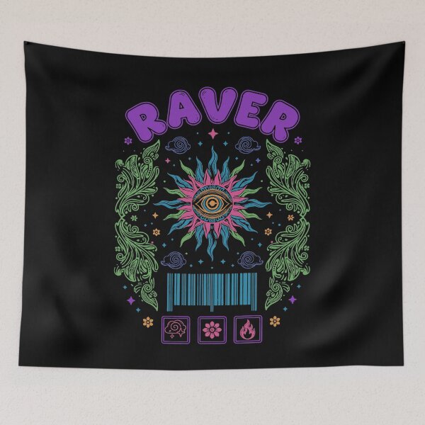 Item preview, Raver Hippie Music Trippy Rave Goa Trance designed and sold by LuminOrb.