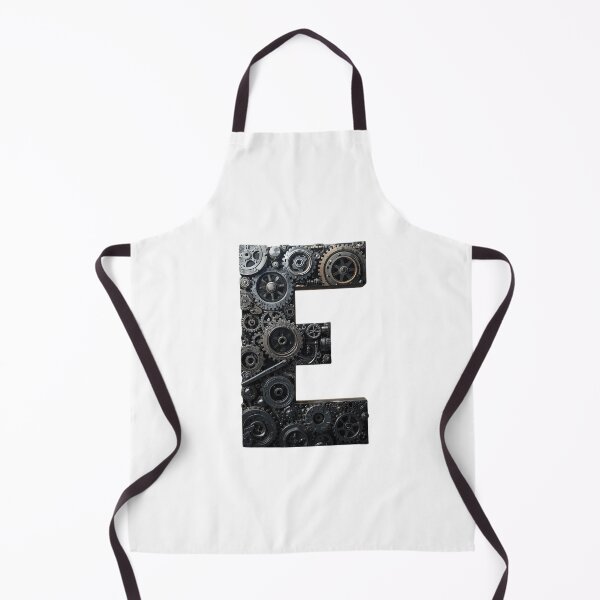 Item preview, E Letter Gear Design | Engineering Monogram Art | Industrial Alphabet Graphic designed and sold by Baby Adee Collective.