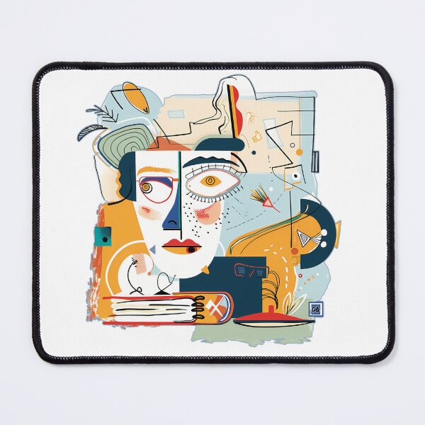 Item preview, Neo Cubist Abstract Portrait Face Surreal Avant Garde Art Print designed and sold by DesignArtist.ia.