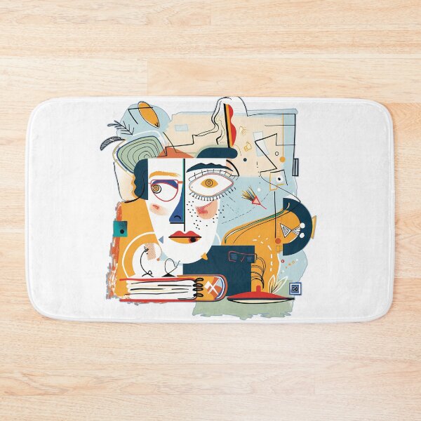 Item preview, Neo Cubist Abstract Portrait Face Surreal Avant Garde Art Print designed and sold by DesignArtist.ia.