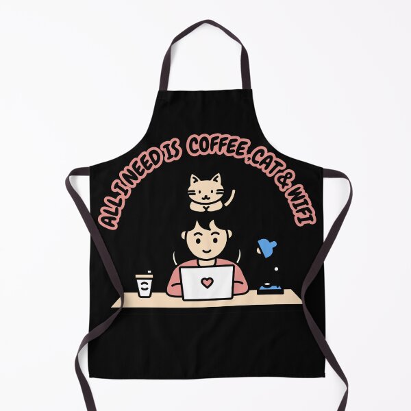 Item preview, All I Need Is Coffee Cat and WiFi designed and sold by SoftAuraStudi0.