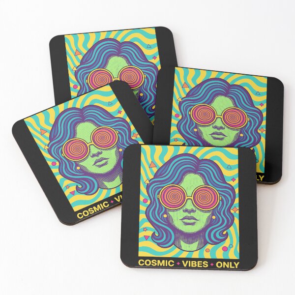 Item preview, trippy festival hippie rave COSMIC VIBES ONLY designed and sold by LuminOrb.