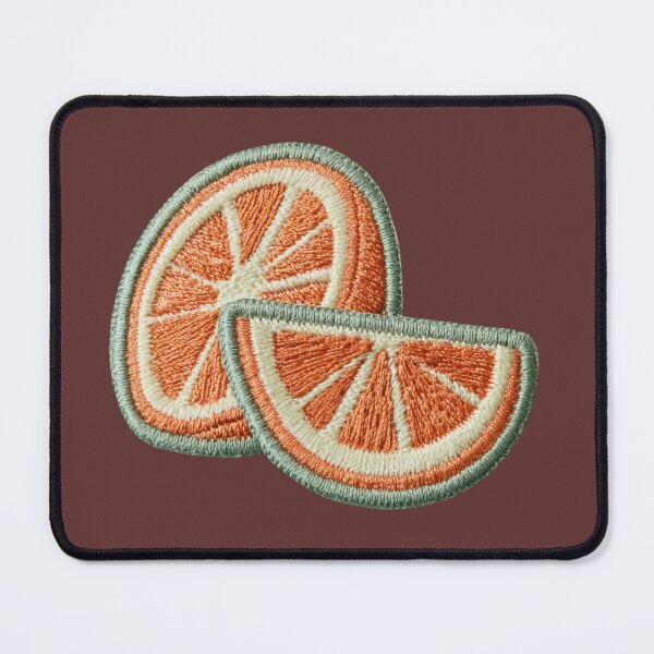 Item preview, Embroidered Orange Slice Patch Art designed and sold by MegaNovaArt.