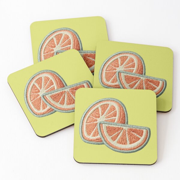 Item preview, Embroidered Orange Slice Patch Art designed and sold by MegaNovaArt.