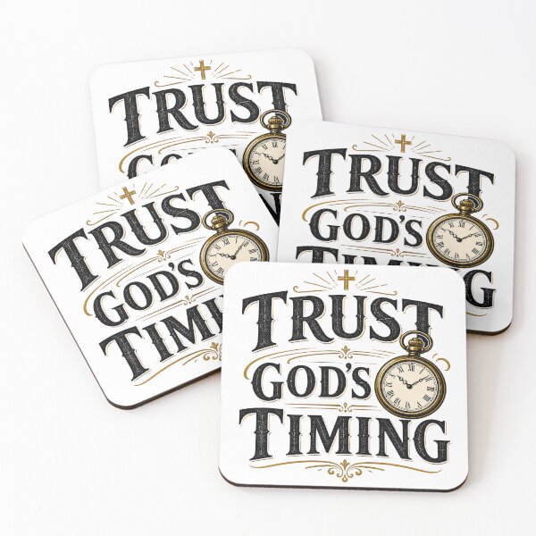 Item preview, Trust God's Timing Christian Sticker designed and sold by Omanut Studio — By Ashwin..