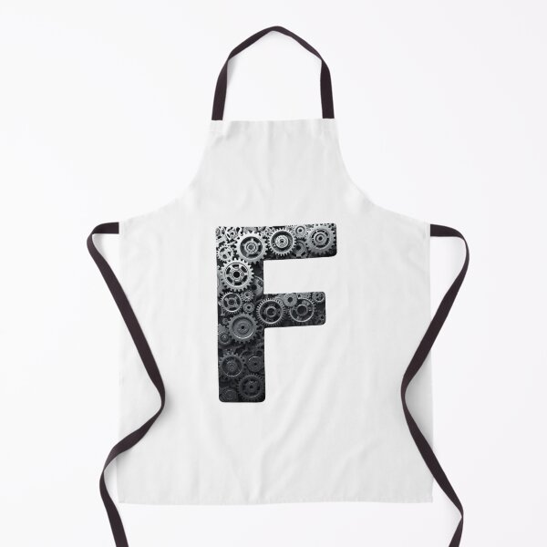 Item preview, F Letter Gear Design | Mechanical Alphabet Art | Industrial Engineering Monogram designed and sold by Baby Adee Collective.