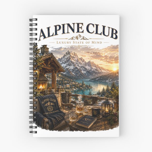 Item preview, Alpine Club Luxury Mountain T-Shirt | Old Money Chalet & Mountain Escape Aesthetic designed and sold by Puraenergia Stickers.