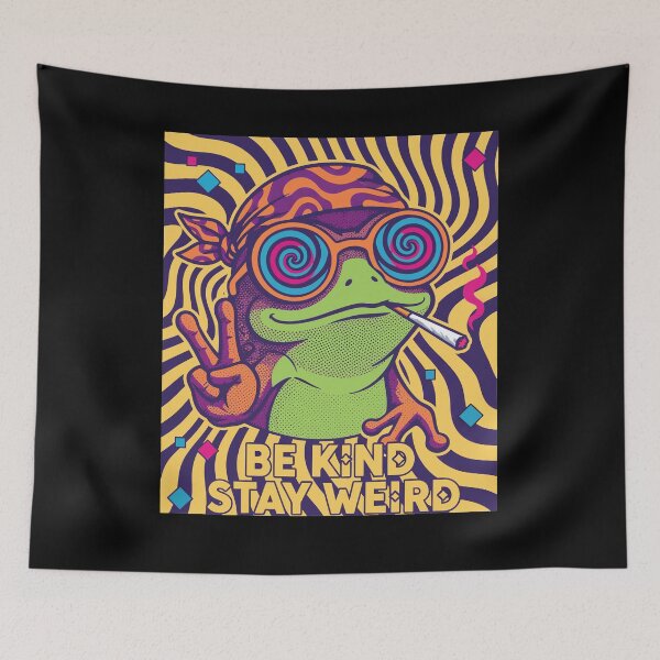 Item preview, trippy festival hippie Be Kind Stay Weird designed and sold by LuminOrb.