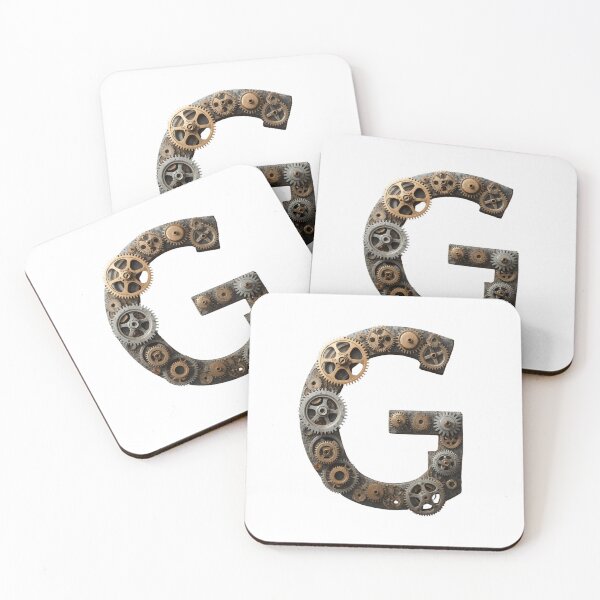 Item preview, G Letter Gear Design | Industrial Mechanical Monogram | Engineering Graphic Art designed and sold by Baby Adee Collective.