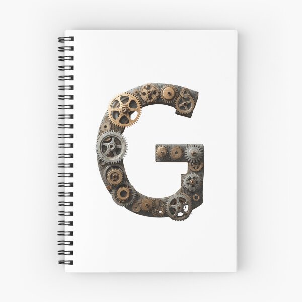Item preview, G Letter Gear Design | Industrial Mechanical Monogram | Engineering Graphic Art designed and sold by Baby Adee Collective.